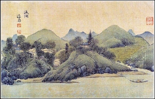 ▲ 겸제 정선이 1741년에 그린 미호-석실서원. '경교명습첩'에 기록돼  있다.