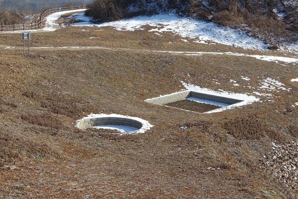 ▲원령 및 방형 유물지