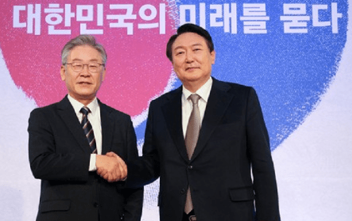 ▲ 20대 대선 당시의 이제명 더불어민주당 후보와 윤석열 국민의힘 후보