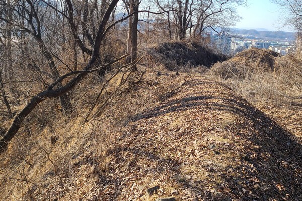 ▲옛 군사도로로 추정되는 길