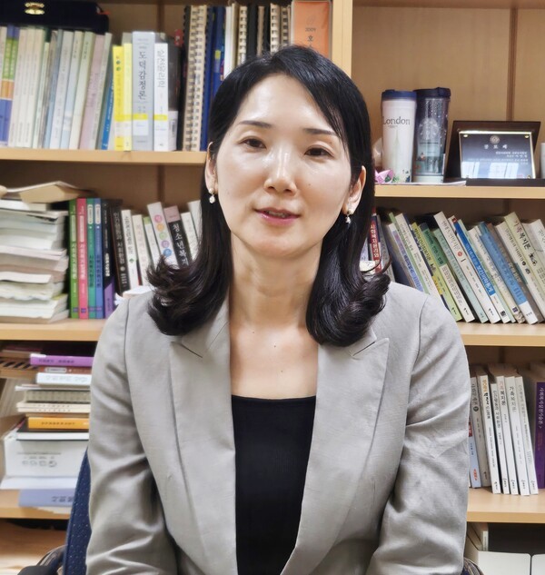 ▲호서대 사회복지학부 이인정 교수. 정성민 기자