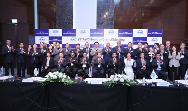 ▲한국수자원공사는 아시아물위원회(Asia Water Council, 이하 AWC) 의장기관으로서 15일 베트남 하노이에서 열린 제 23차 이사회를 주관했다.한국수자원공사 제공