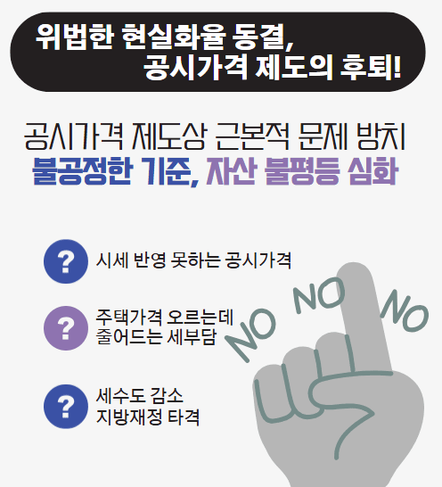 ▲참여연대가 정부의 부동산 공시가격 현실화율 동결 조치 문제점을 비판하는 카드뉴스를 제작, 배포한다. 참여연대