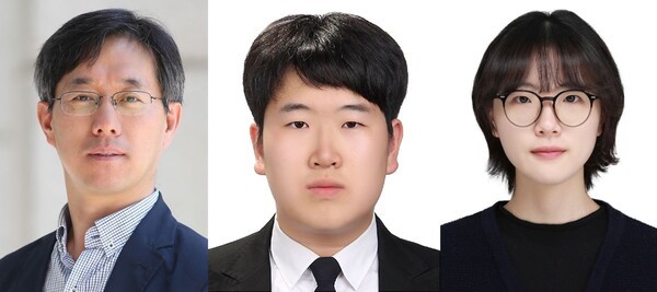 ▲이한호 교수 연구팀. 왼쪽부터 이한호 교수와 장윤성·양슬비 석사과정 학생. 인하대