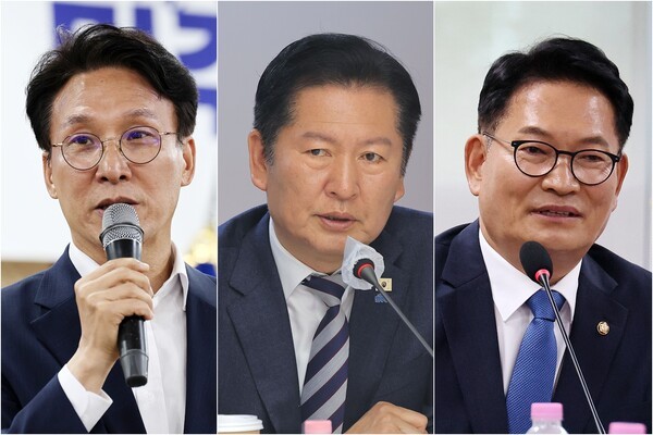 민주당 당 대표 선거, 김민석 전 총리·정청래 전 대표·송영길 <b>의원</b> 3파...