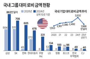 국내 그룹 대미 로비 금액 현황