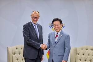 "對중국 인식 궁금" 獨총리 발언에 李대통령 "통일 노하우 알려달라"